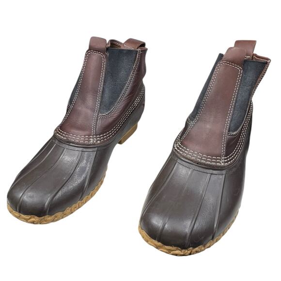 L.L. Bean Men’s Brown Waterproof Chelsea Duck Boot Size US 13 - Picture 6 of 10